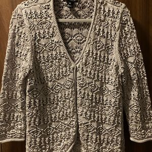 Jones New York crocheted sweater. Excellent condition